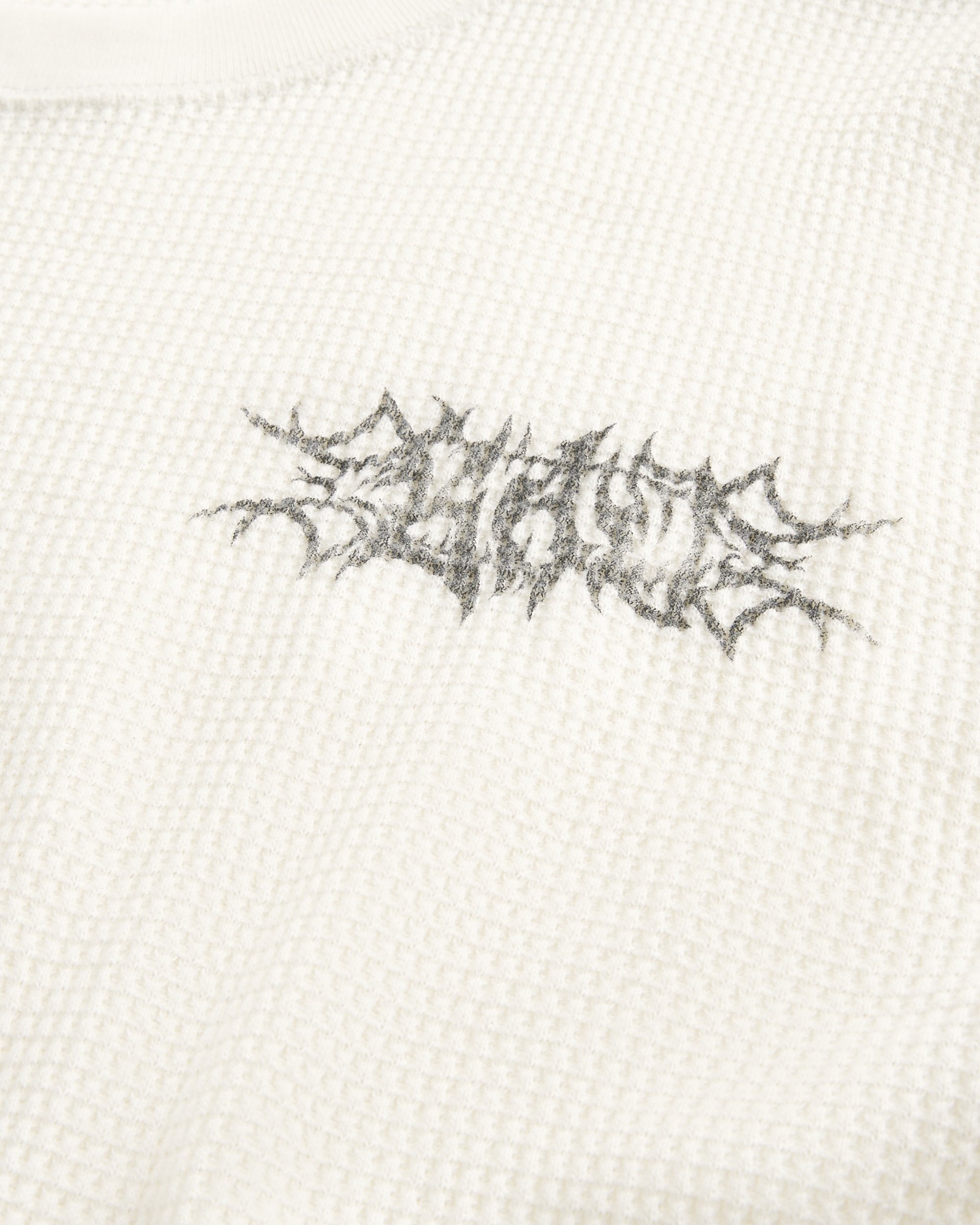 Graffiti Graphic Thermal Crew Shirt