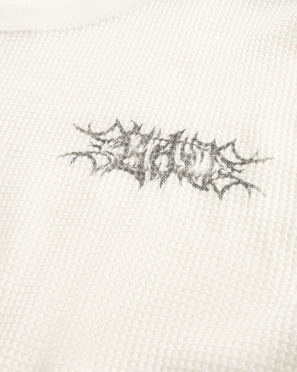 Graffiti Graphic Thermal Crew Shirt