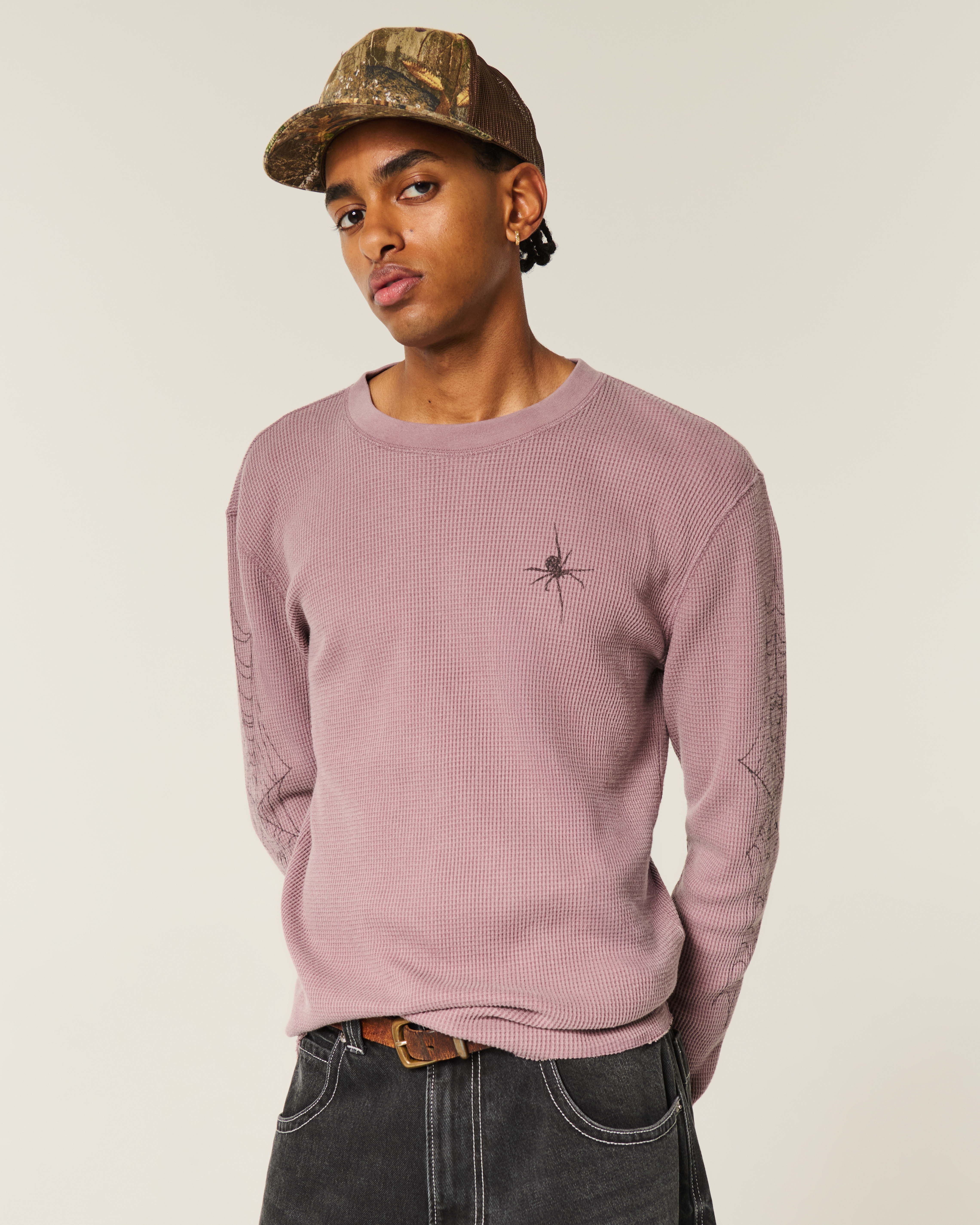 Spider Graphic Thermal Crew Shirt