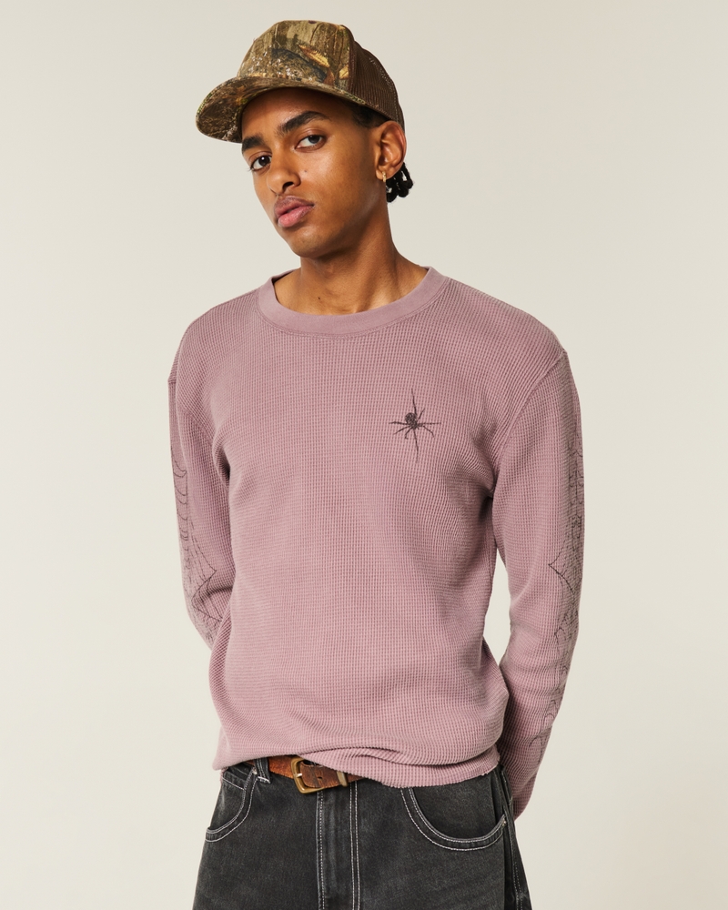 Spider Graphic Thermal Crew Shirt