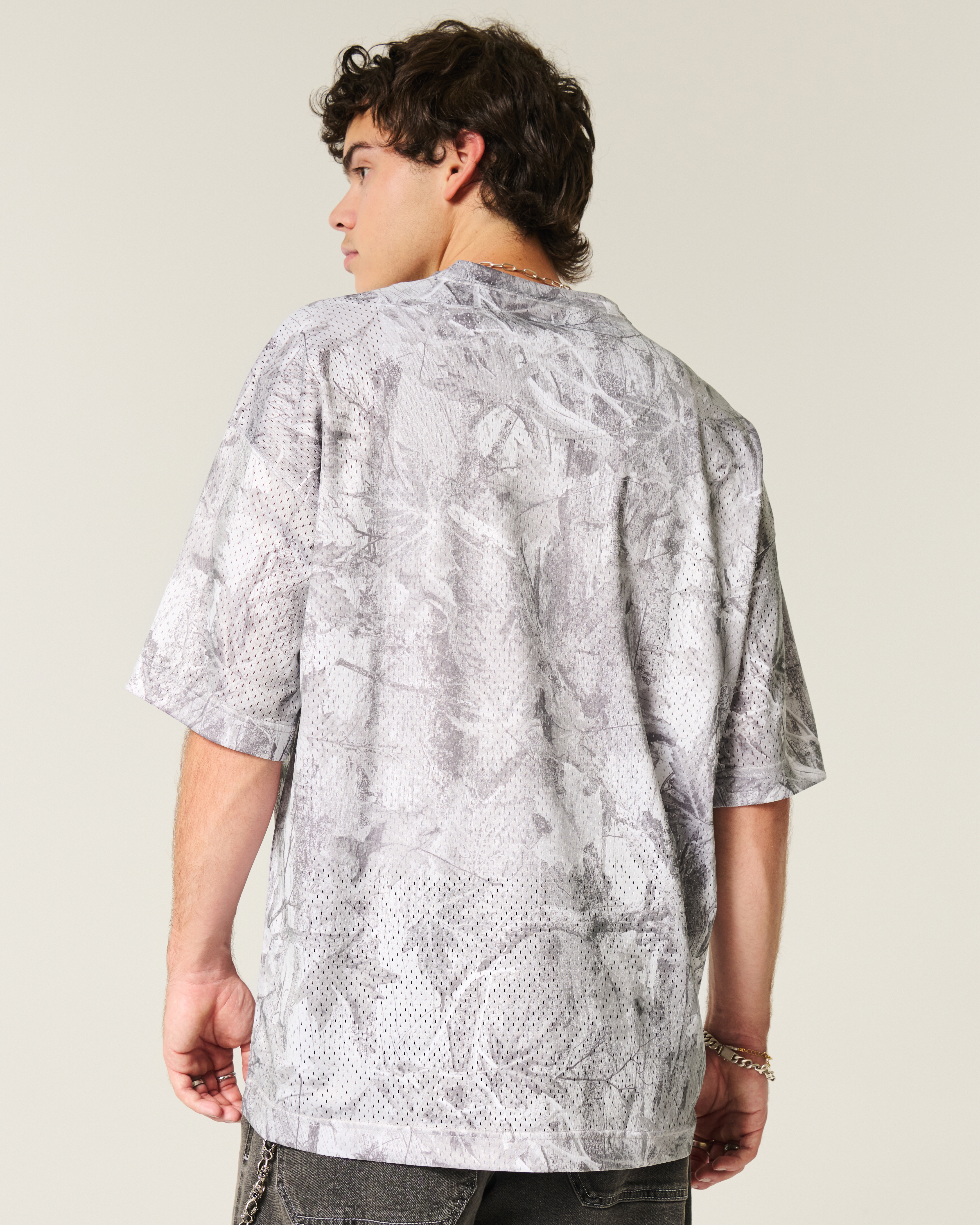 Baggy Graphic Camo Jersey