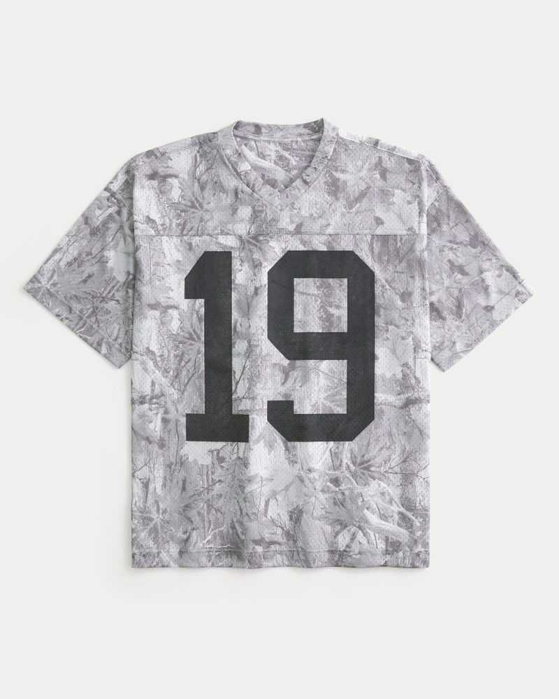 Baggy Graphic Camo Football Jersey