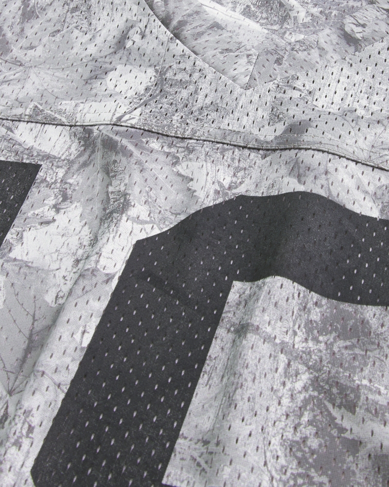 Baggy Graphic Camo Football Jersey