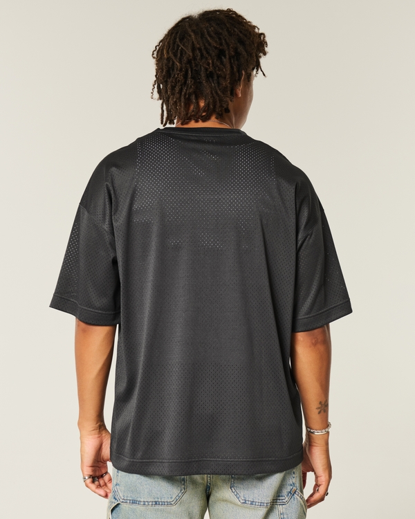 Baggy Pattern Graphic Football Jersey