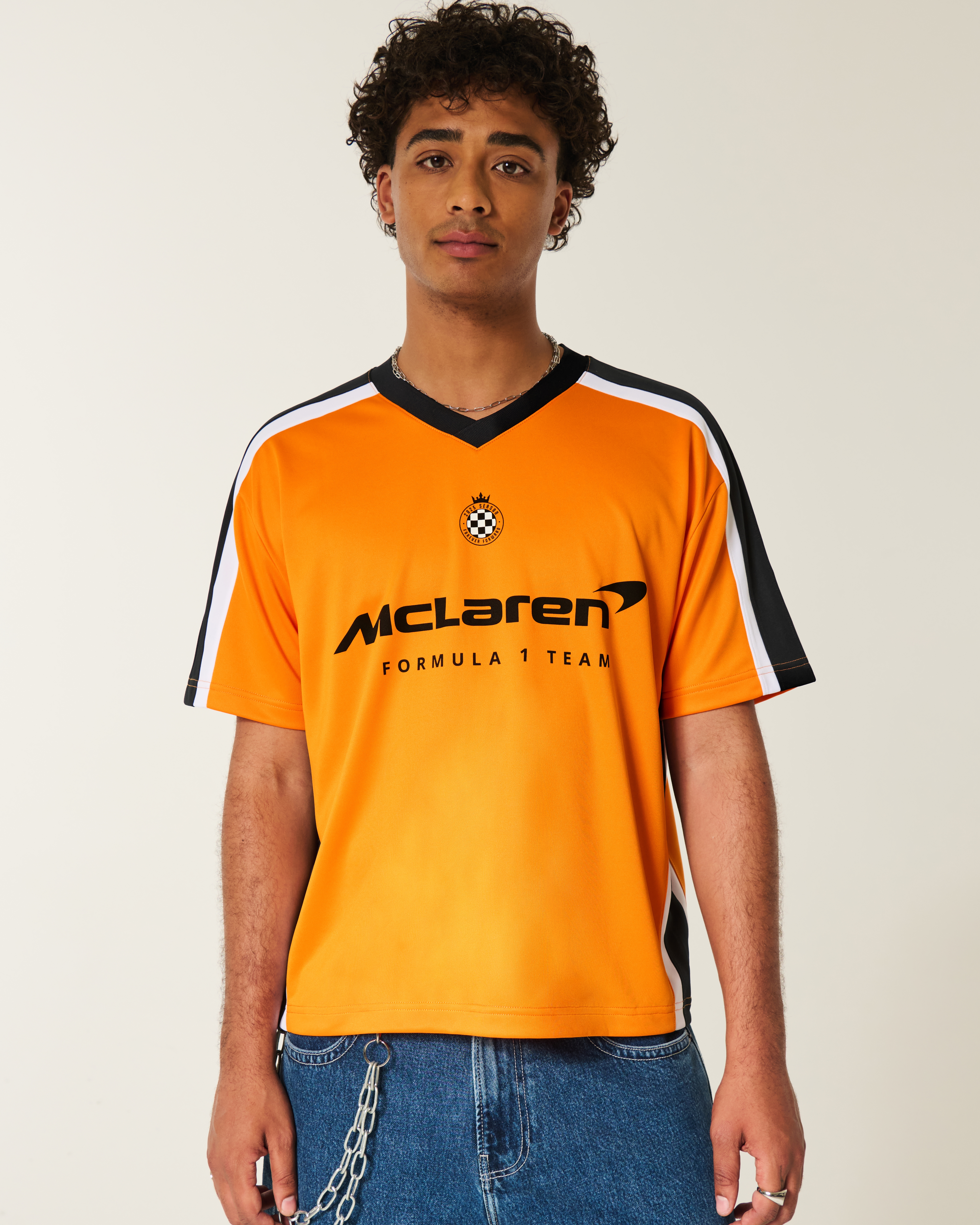 Hollister Boxy McLaren Graphic Soccer Jersey at Hamilton Place in