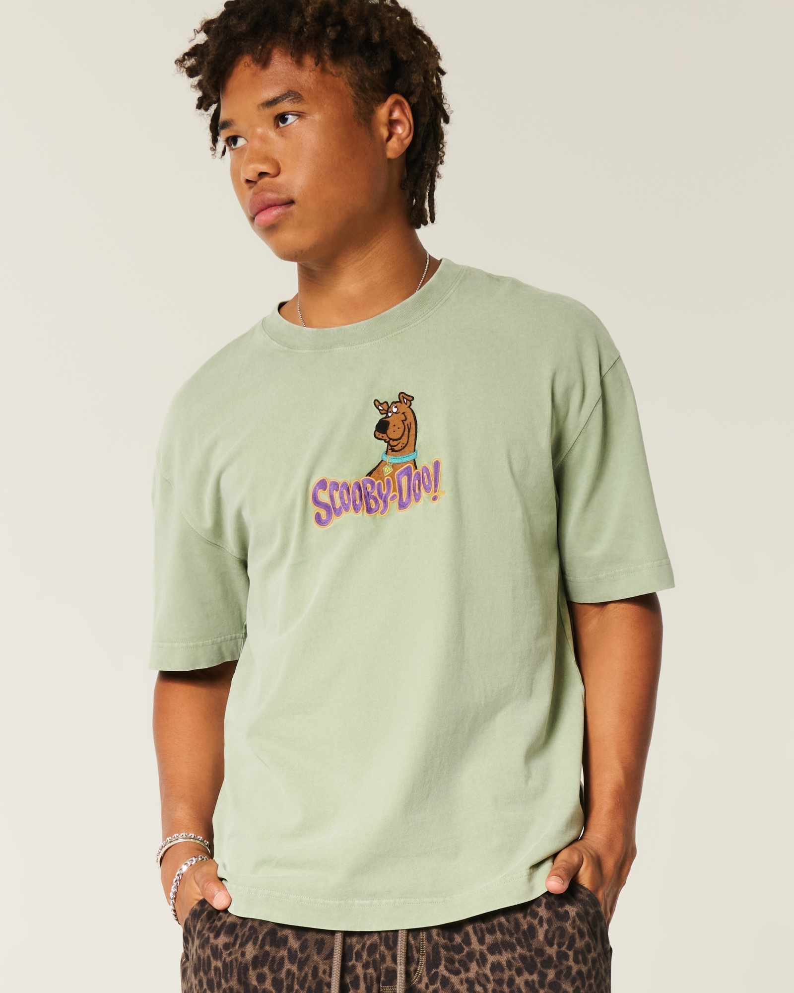 メンズ ボクシー ヘビーウェイト Scooby-Doo グラフィックTシャツ 