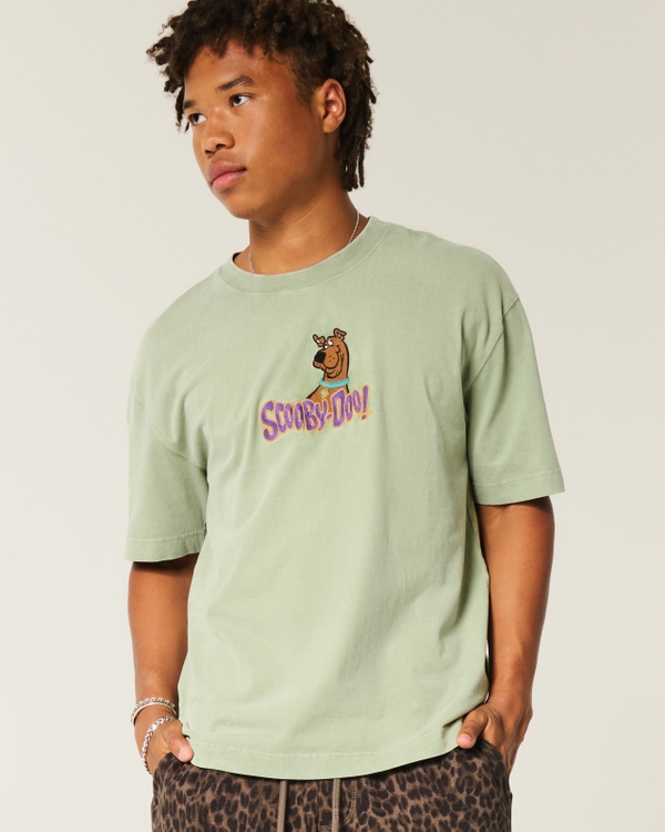 Boxy Heavyweight Scooby-Doo Graphic Tee, Washed Sage view 1