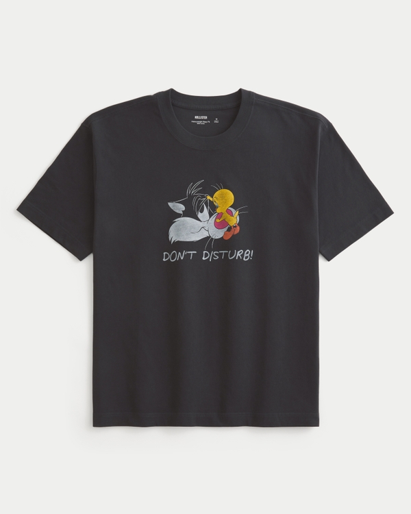 ボクシー ヘビーウェイト ルーニー・テューンズ グラフィックTシャツ, Black Dd view 1