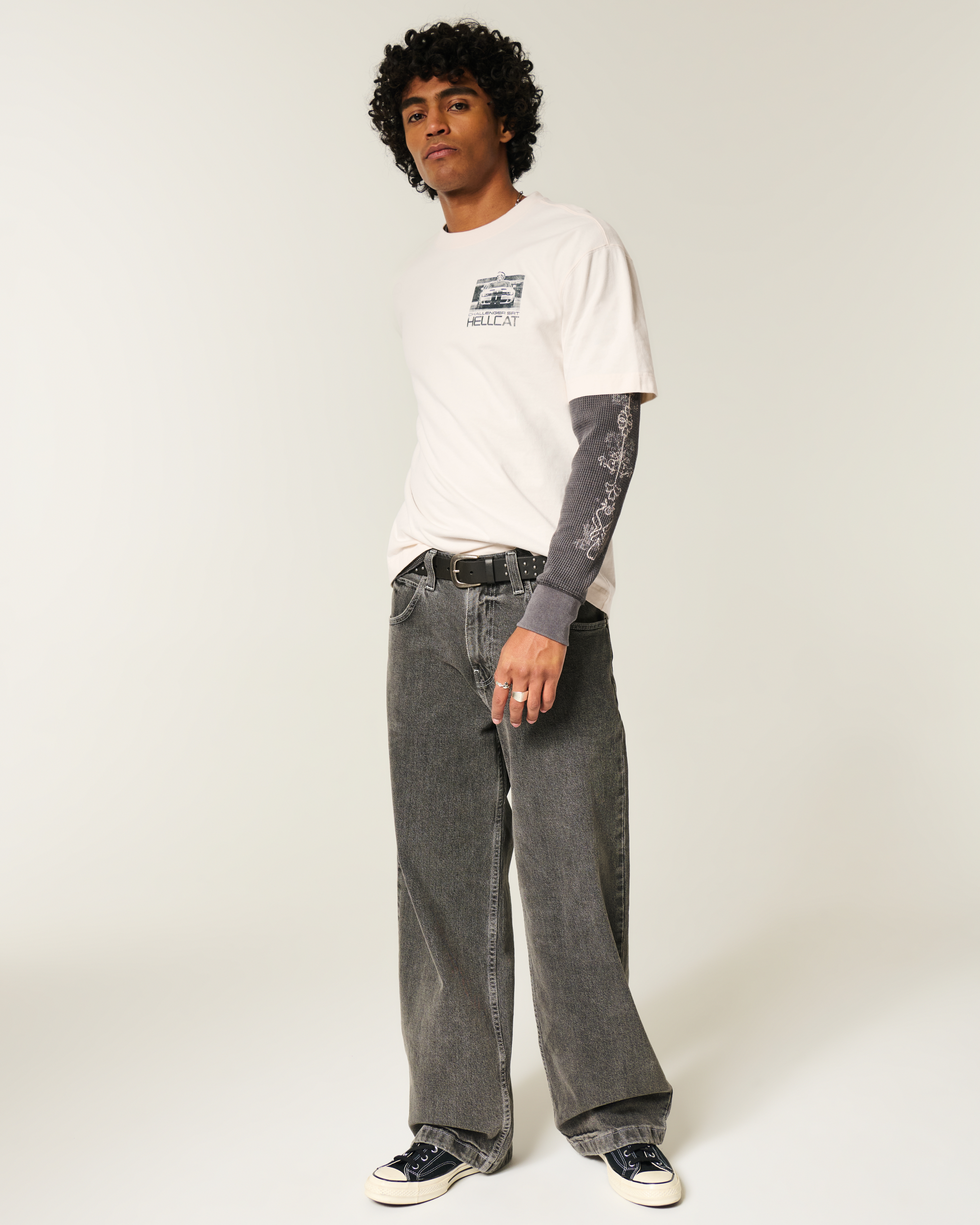 Boxy Heavyweight Dodge Challenger SRT Hellcat Graphic Tee