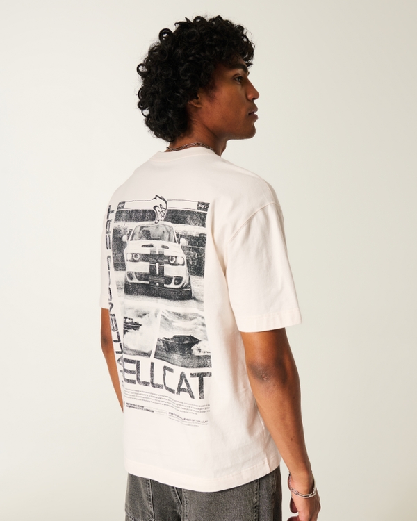 Boxy Heavyweight Dodge Challenger SRT Hellcat Graphic Tee