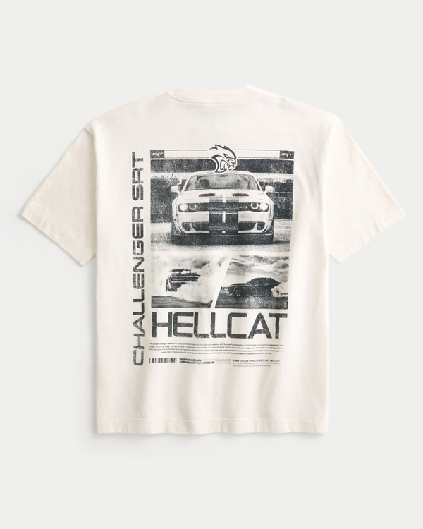 Boxy Heavyweight Dodge Challenger SRT Hellcat Graphic Tee