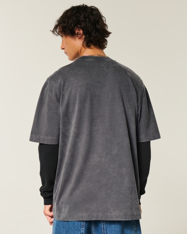 トップス LLICA DIE BOX LS TEE SCREEN STARS XL Men's Boxy Heavyweight Star Graphic Tee | Men's Sale | HollisterCo.com