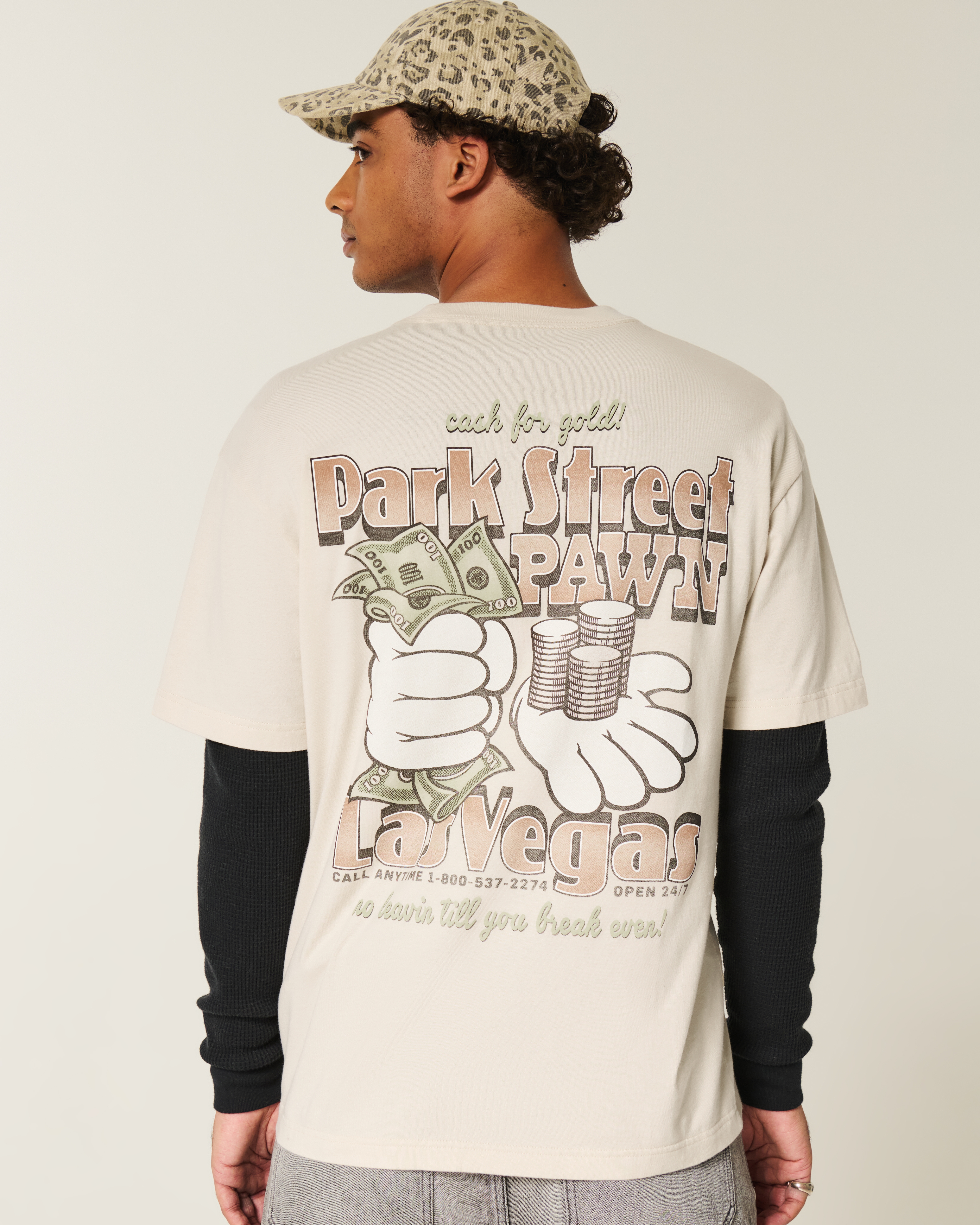 メンズ ボクシーマックスメロディのグラフィックTシャツ
