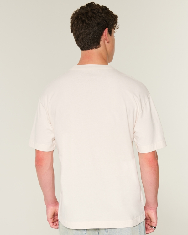 Boxy Heavyweight Newport Beach Graphic Tee, White view 2