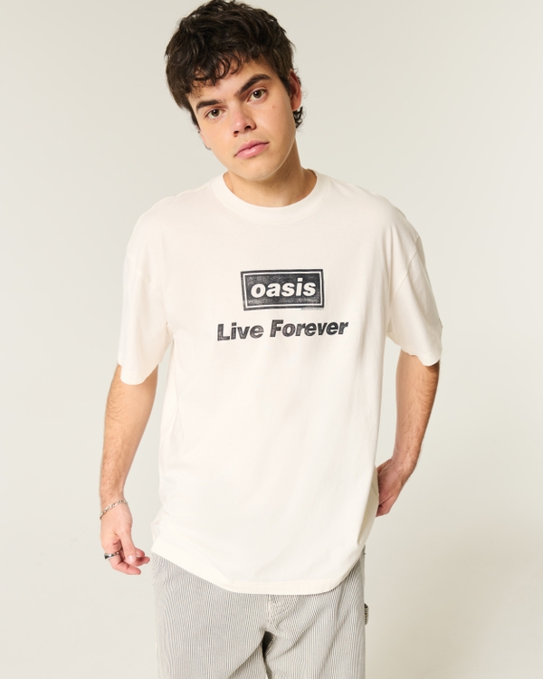Boxy Oasis Graphic Tee, Cream view 1
