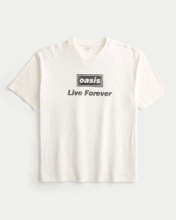 ★Hollister.co★ヘビーウェイトオアシスグラフィックTシャツ Men's Boxy Heavyweight Oasis Graphic Tee | Men's Tops