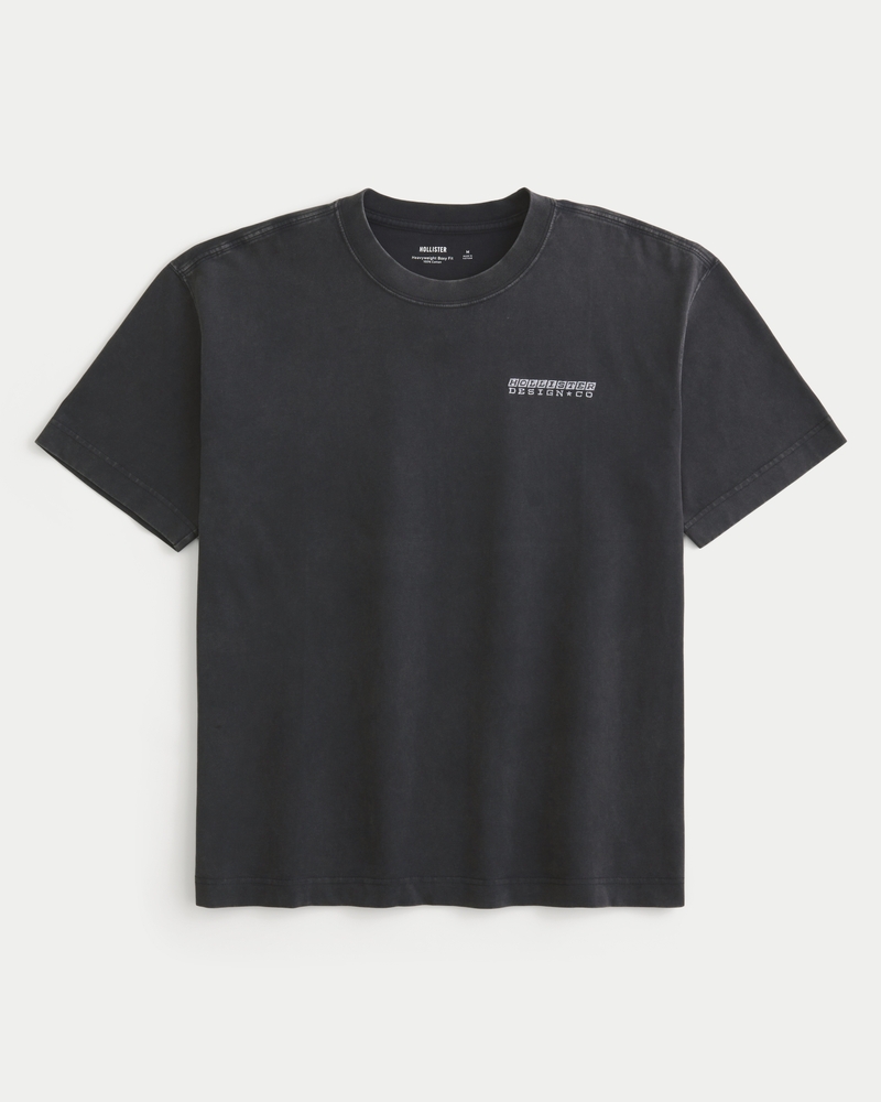 海外限定 PLEASURES スタック ロゴ クルーネック Tシャツ 送料込 メンズ ボクシー へビーウェイト ロゴ クルーネックTシャツ