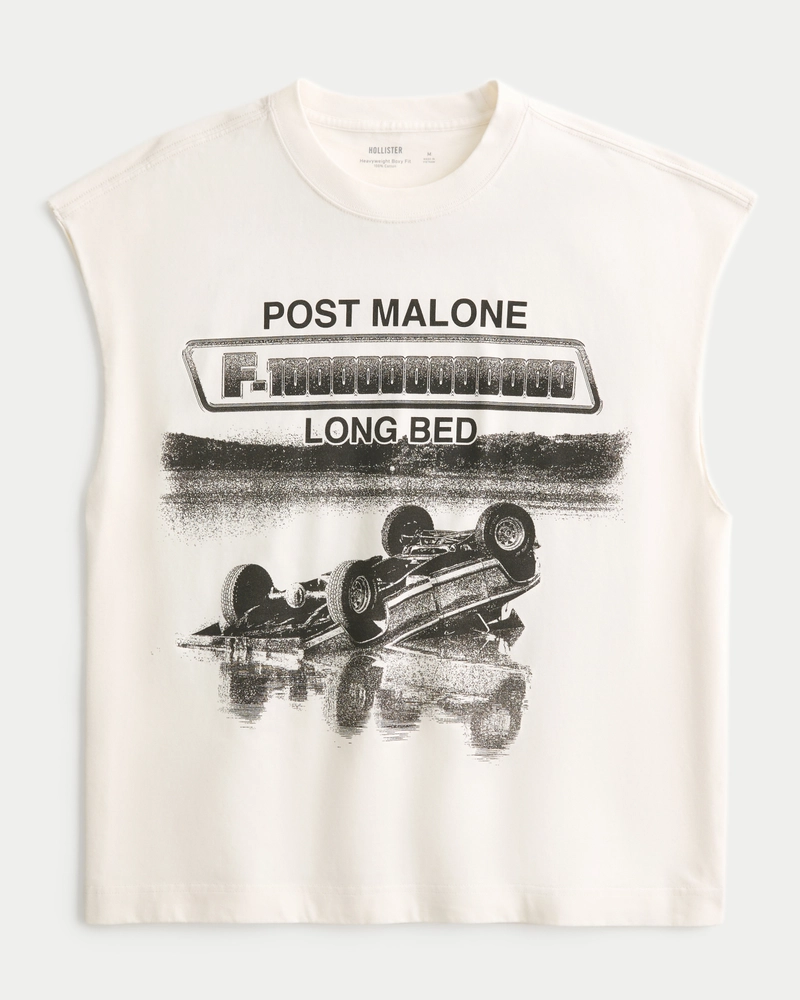 Boxy Heavyweight Post Malone Graphic Tank