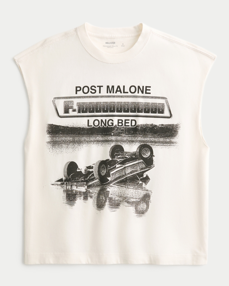 Men's Boxy Heavyweight Post Malone Graphic Tank Men's Clearance