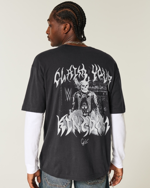 Boxy Cody Rhodes Graphic Tee, Faded Black view 2