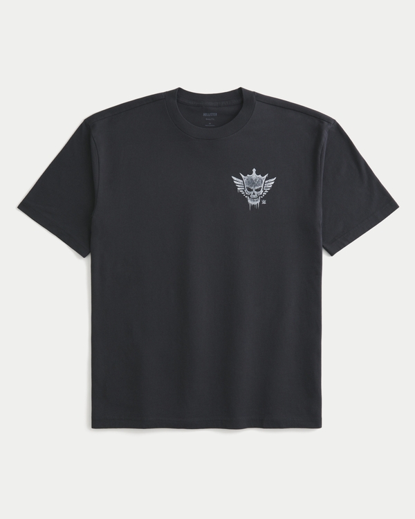 Boxy Cody Rhodes Graphic Tee, Faded Black view 2