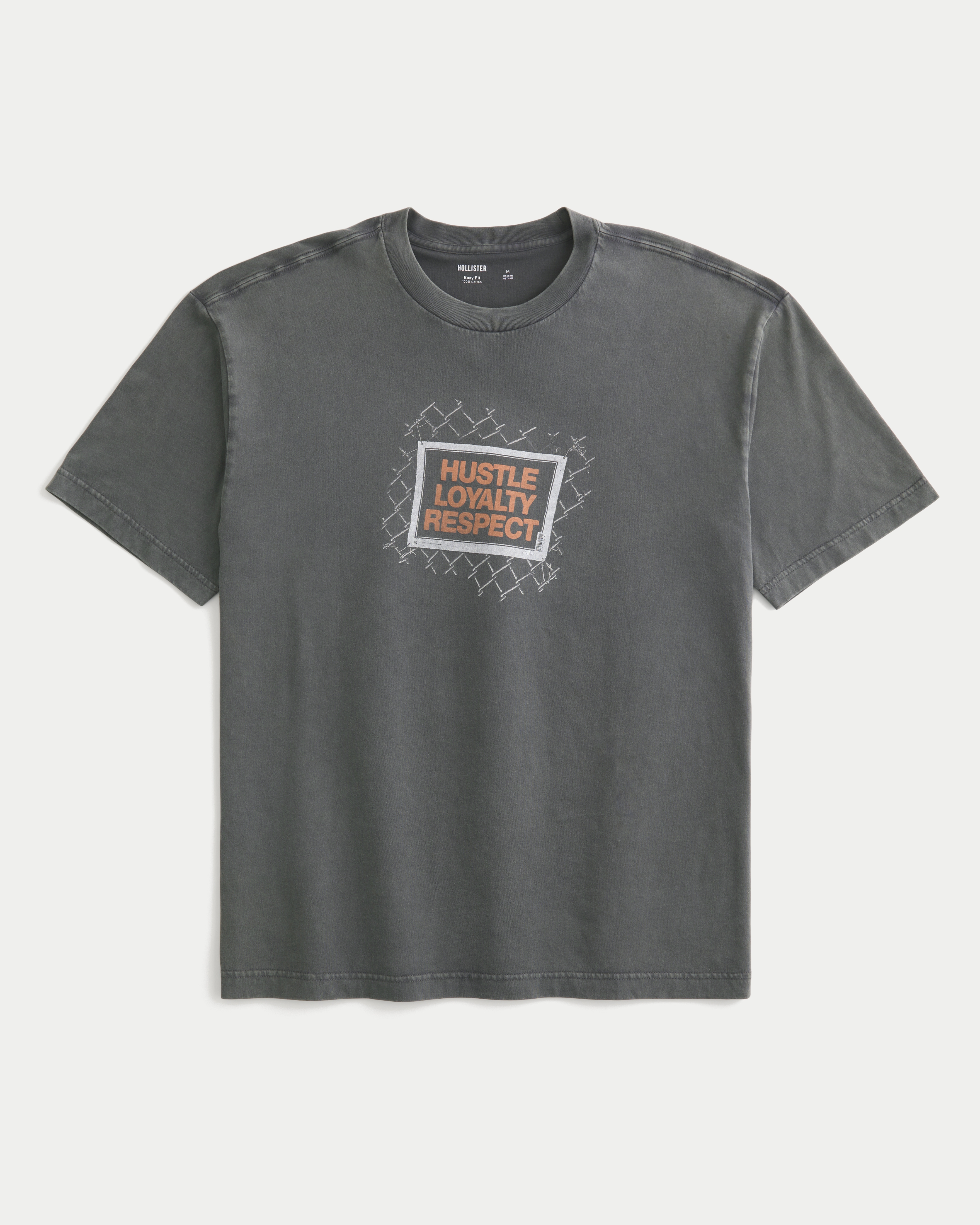 Boxy John Cena Hustle Loyalty Respect Graphic Tee