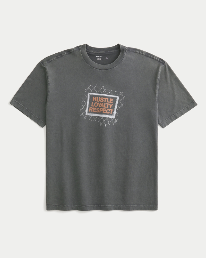 Boxy John Cena Hustle Loyalty Respect Graphic Tee