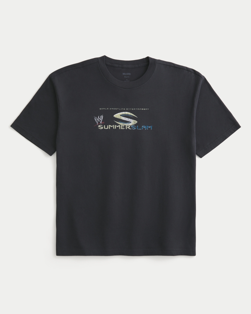 Men's Boxy WWE SummerSlam Graphic Tee Men's Clearance