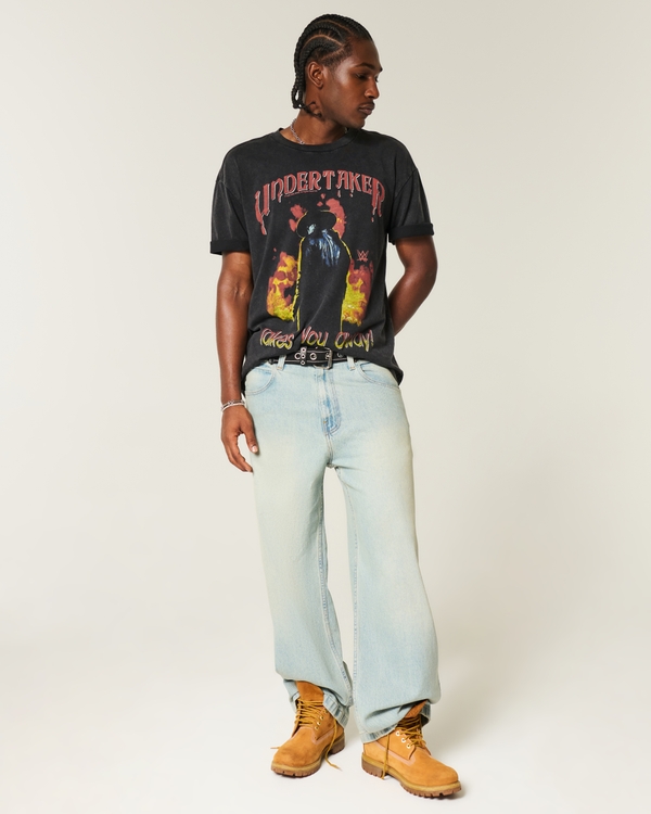 Boxy Undertaker Graphic Tee, Washed Black view 2