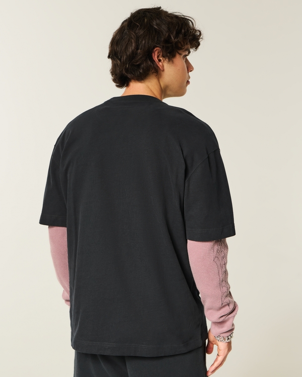 Boxy Heavyweight Micro Logo Crew T-Shirt