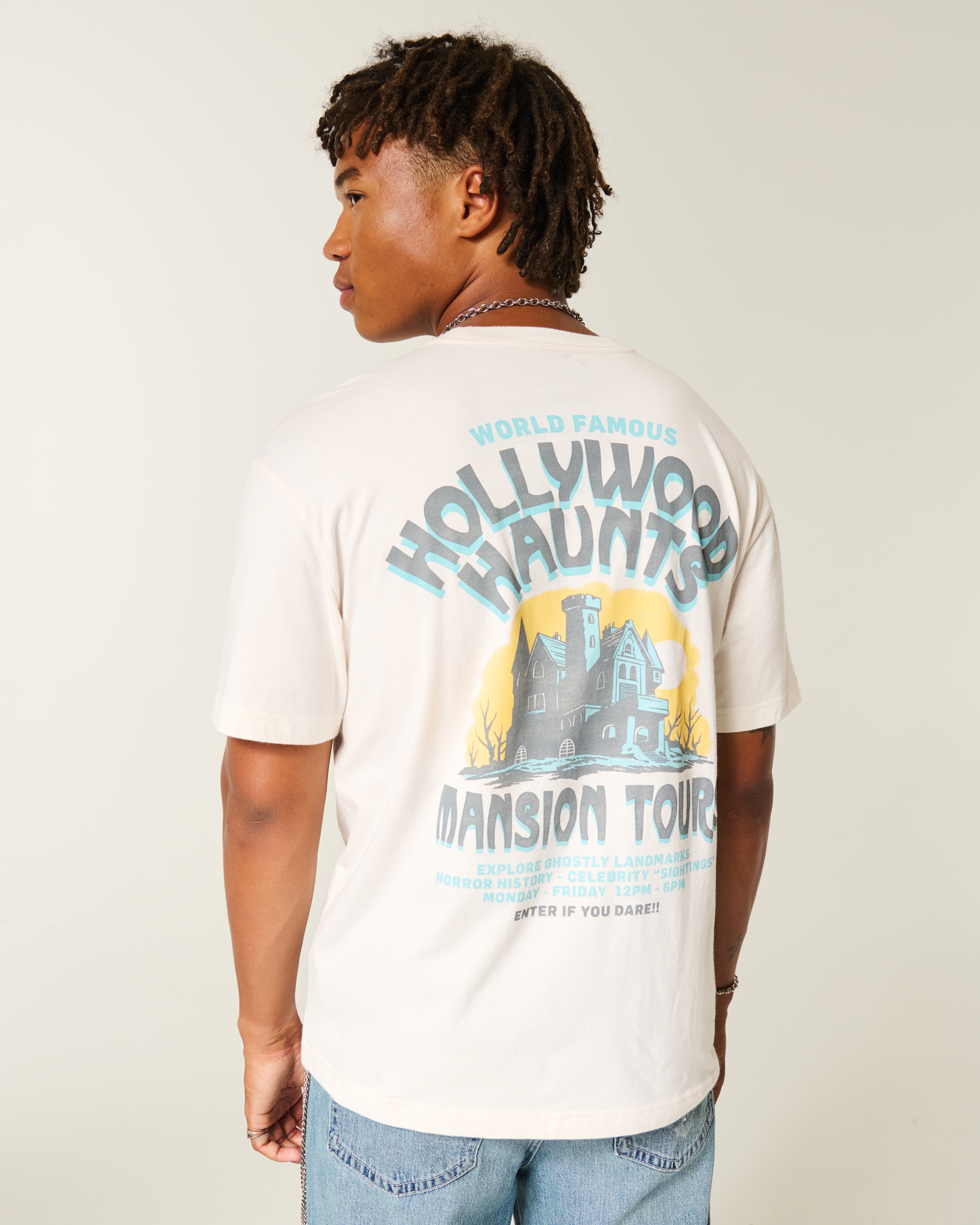 Baggy Cotton Hollywood Haunts Graphic Tee