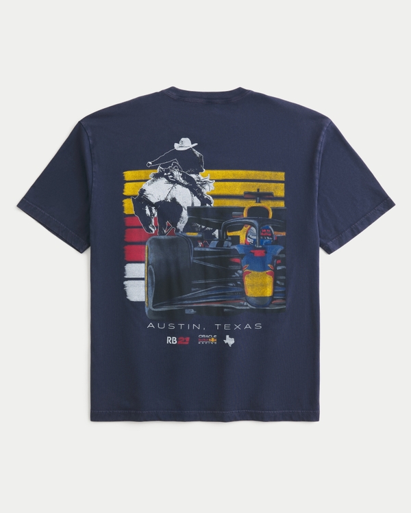 Boxy Oracle Red Bull Racing Graphic Tee, Deep Navy view 1