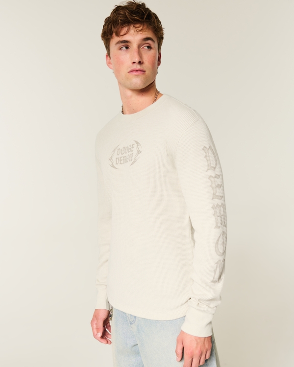 Thermal Dodge Demon Graphic Shirt, Cream view 1