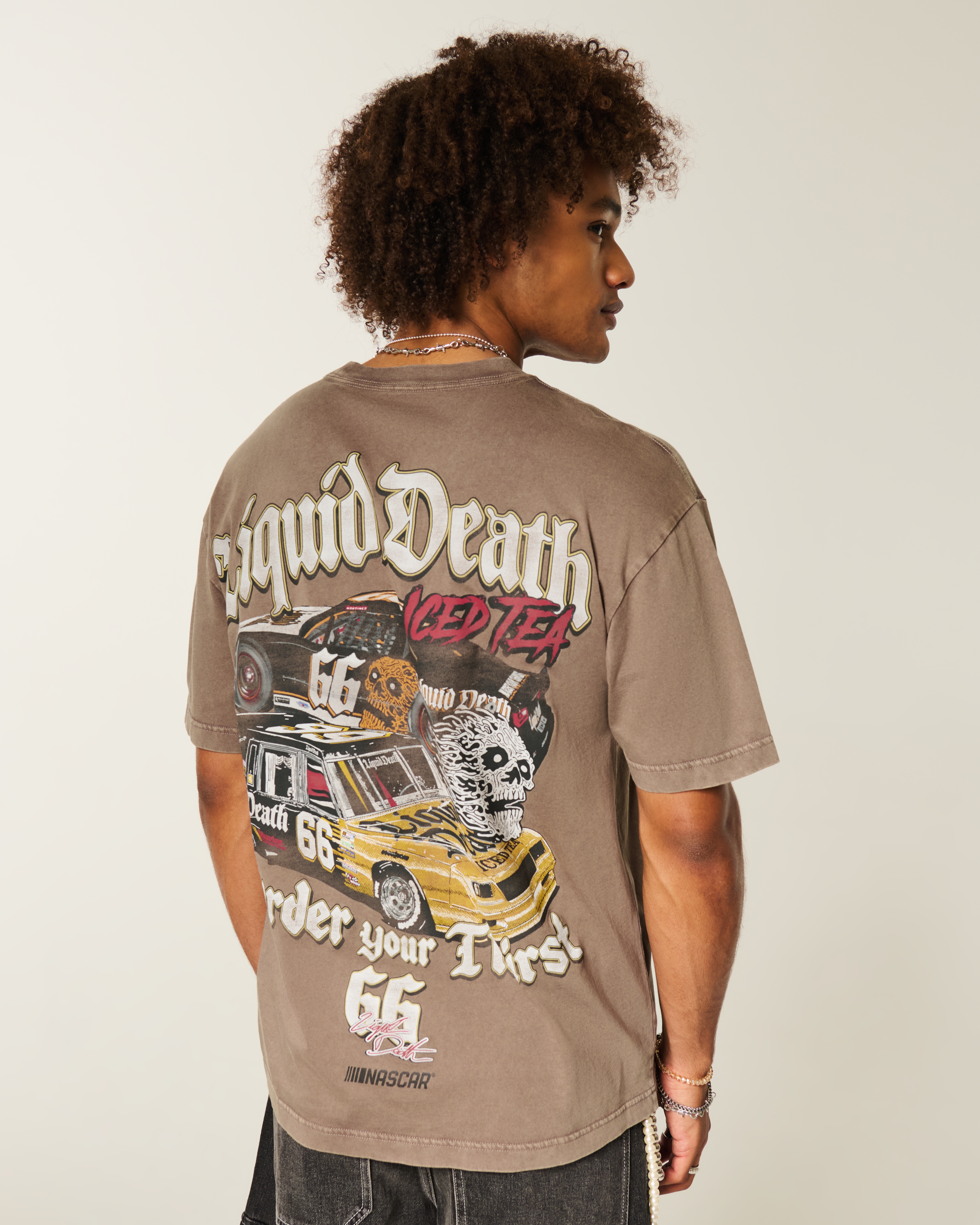 Boxy NASCAR Liquid Death Graphic Tee