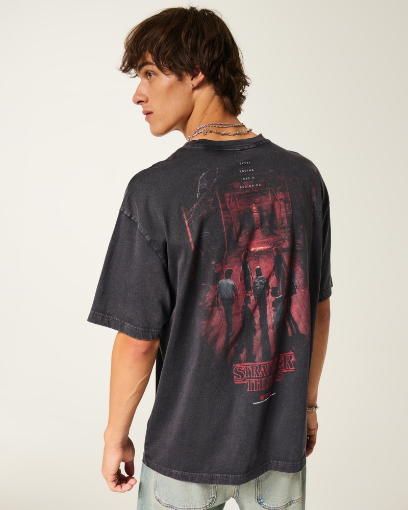 Boxy Cotton Stranger Things Graphic Tee