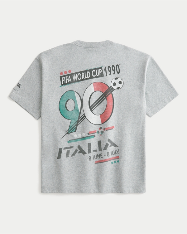 Boxy Heavyweight FIFA World Cup Italia Graphic Tee, Heather Gray view 1