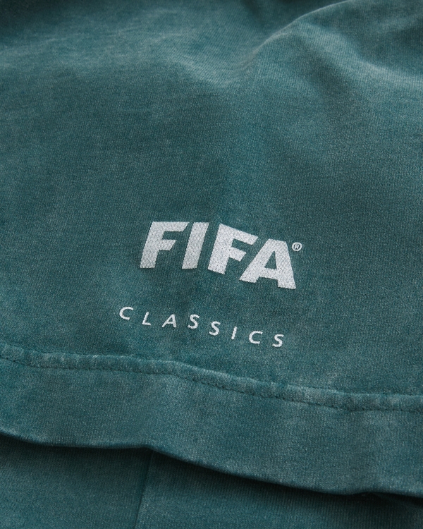 Boxy Heavyweight FIFA World Cup Brazil Graphic Tee, Washed Dark Green view 2
