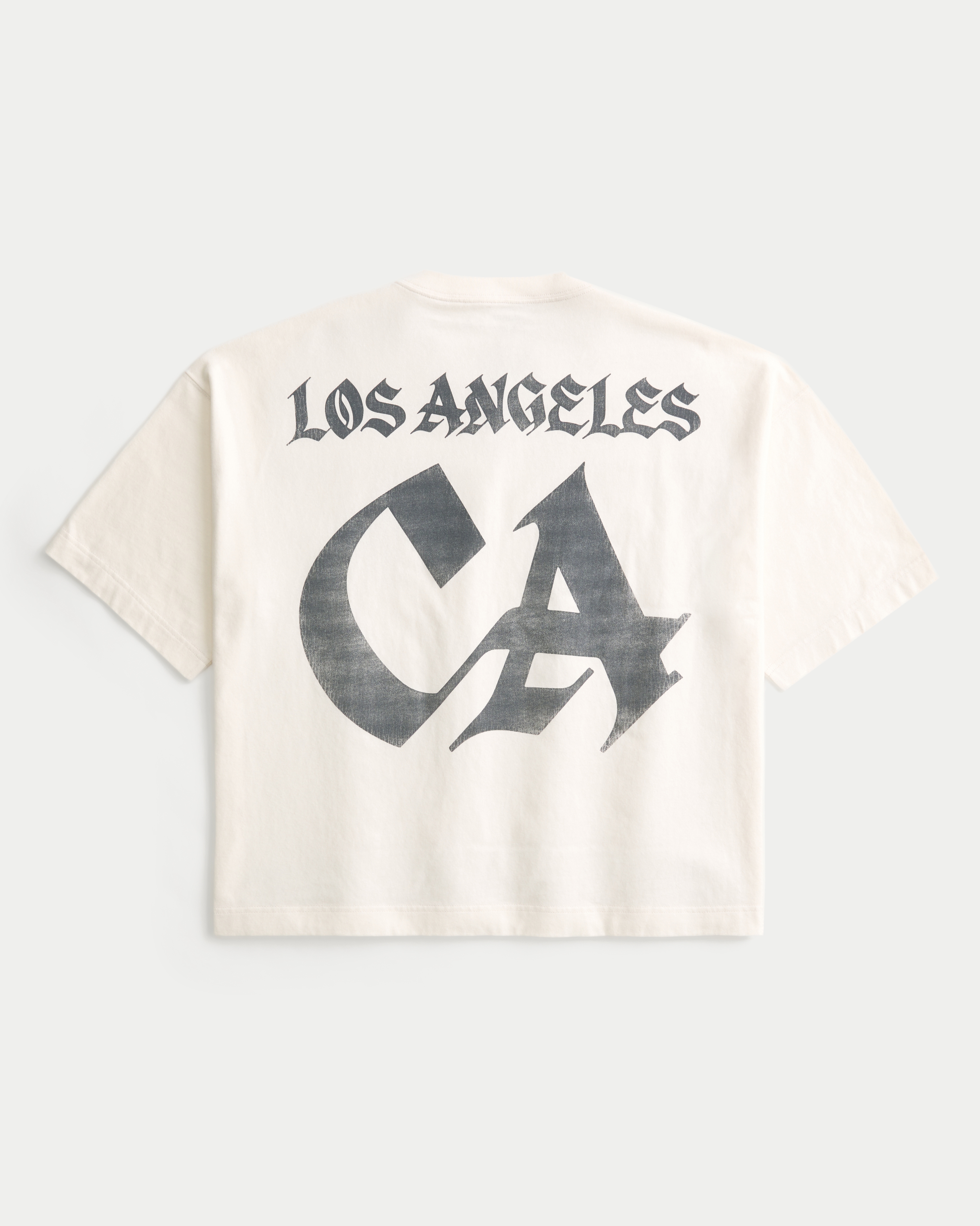 Heavyweight Baggy Crop Los Angeles Graphic Football T-Shirt