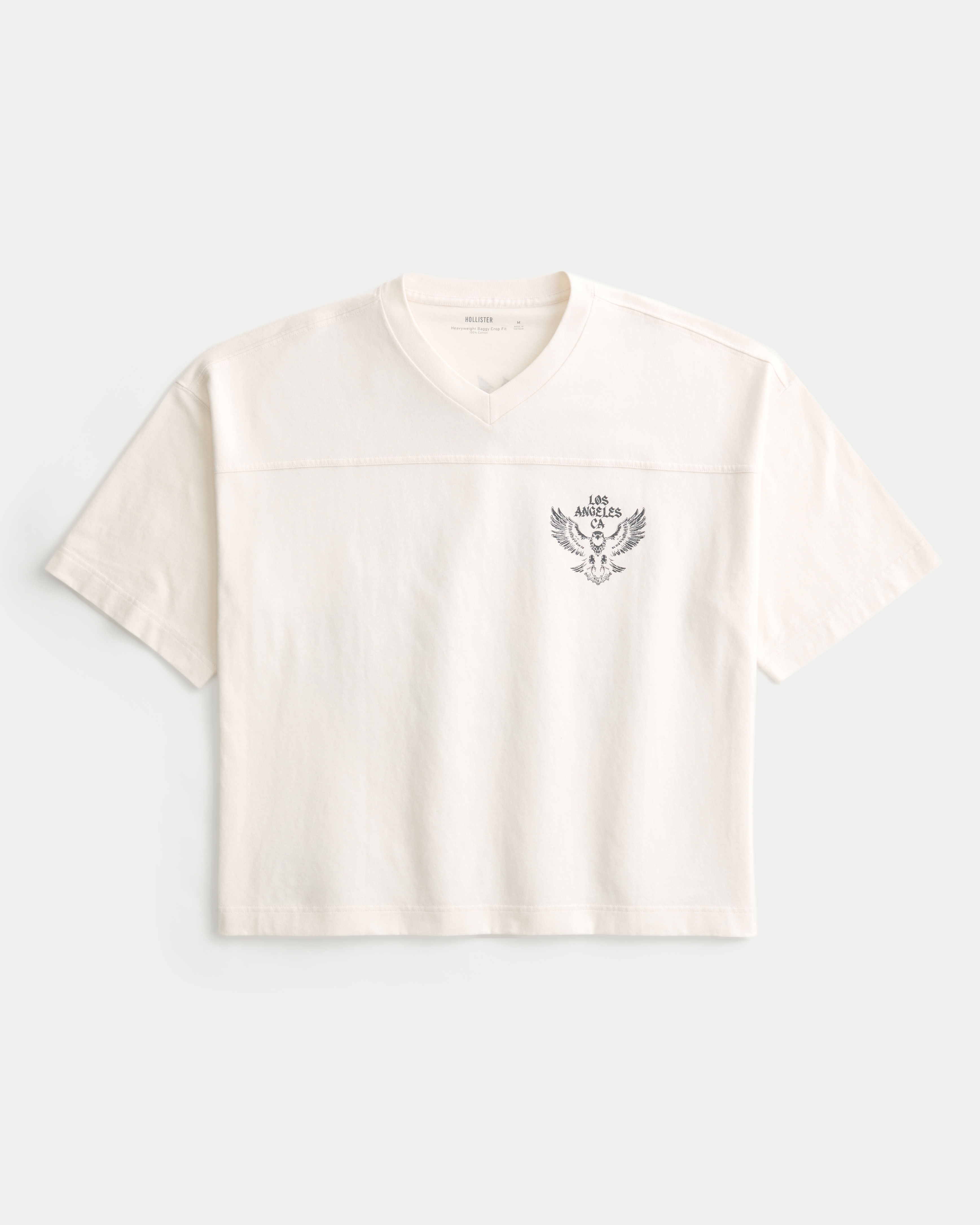 Heavyweight Baggy Crop Los Angeles Graphic Football T-Shirt