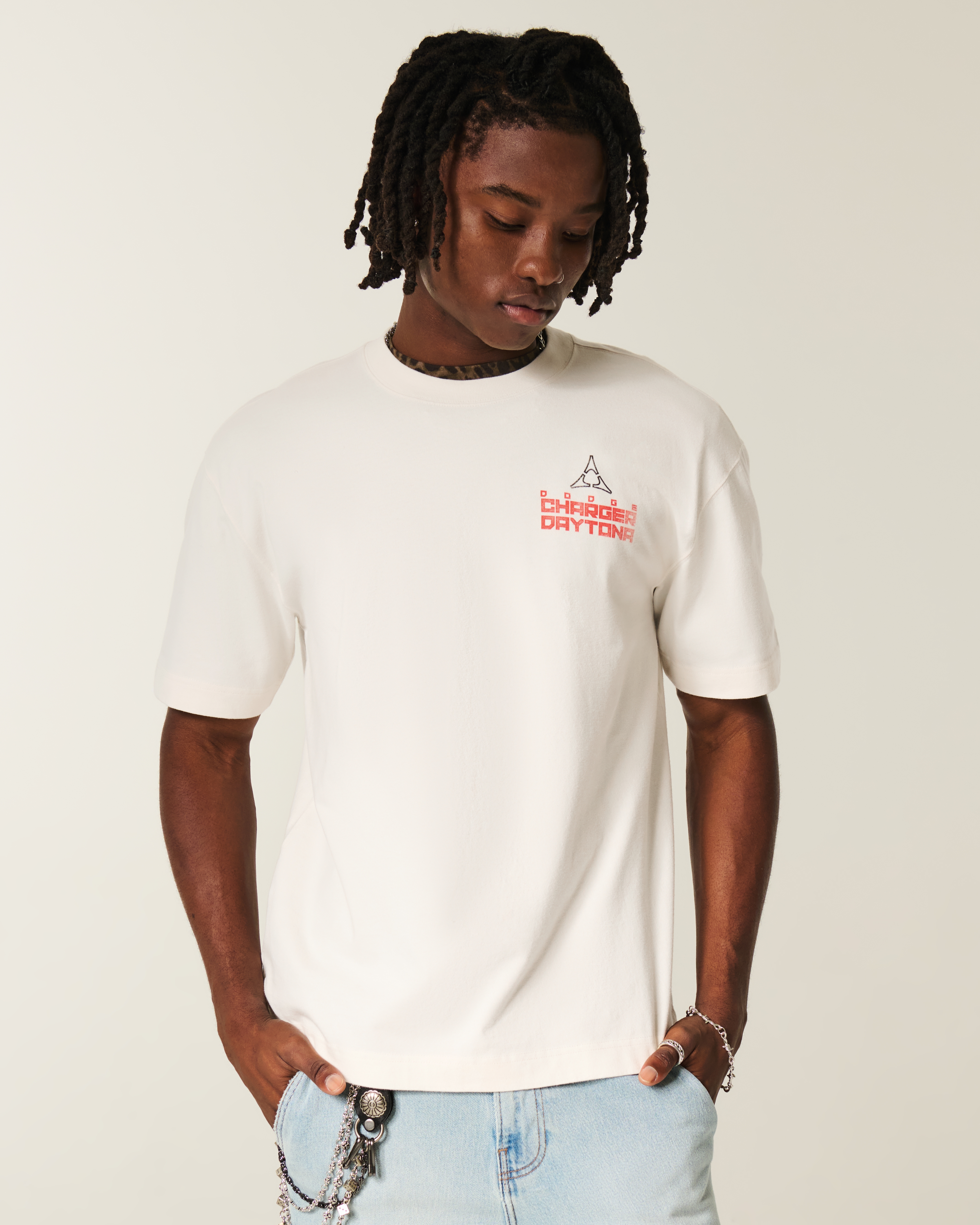 Boxy Heavyweight Dodge Charger Daytona Graphic Tee