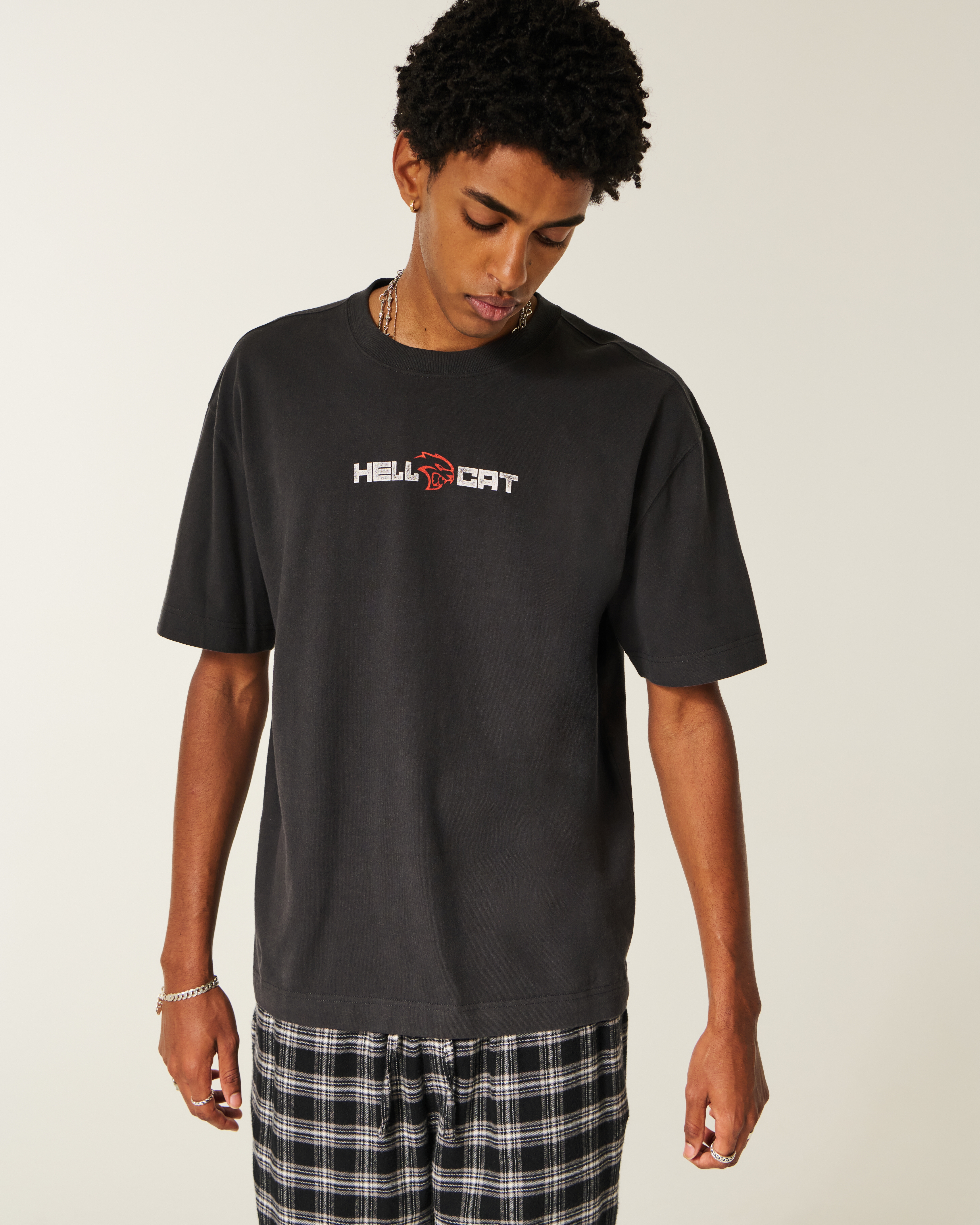 Boxy Heavyweight Dodge Charger Hellcat Graphic Tee