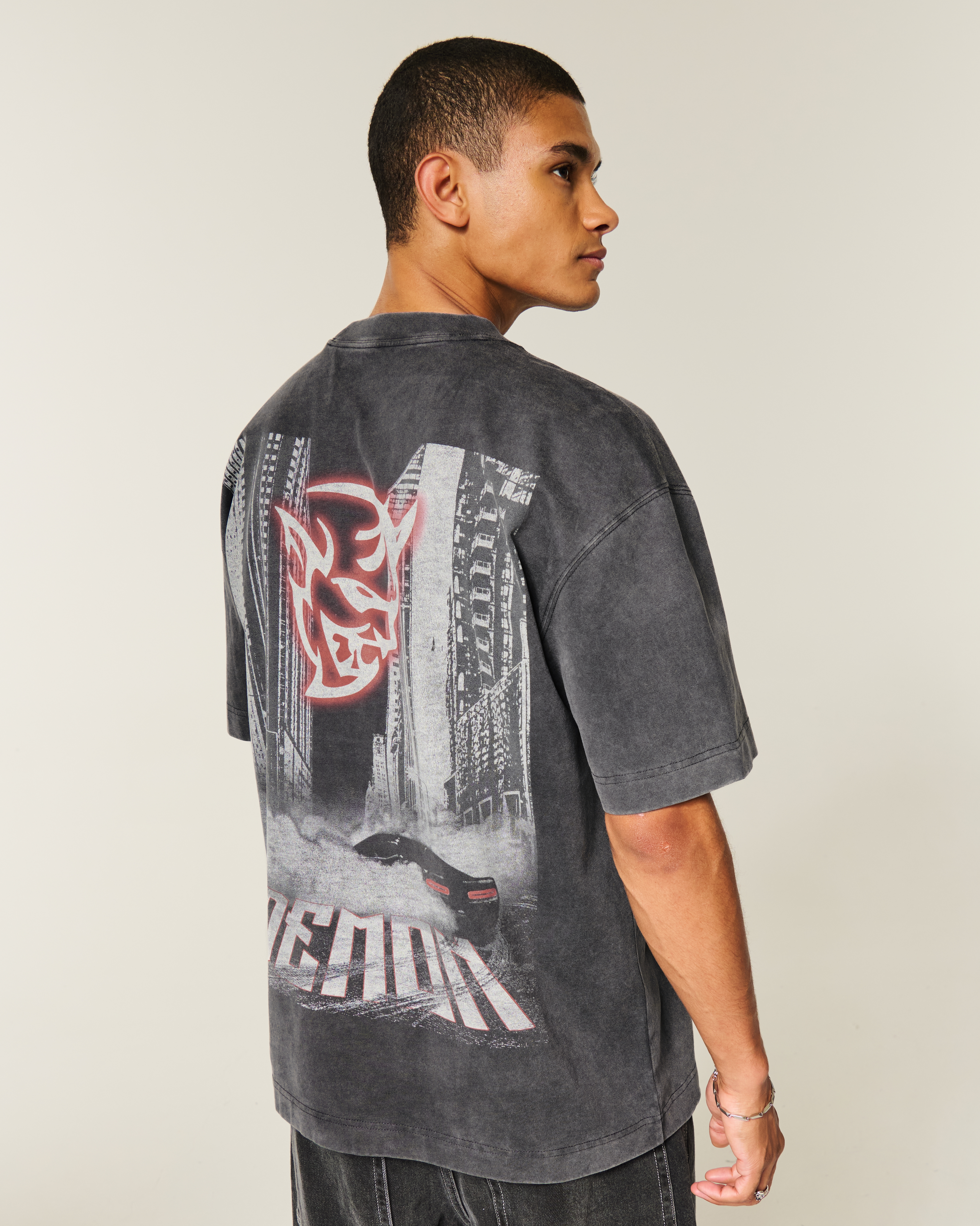 Men's Boxy Heavyweight Dodge Demon Graphic Tee | Men's Tops