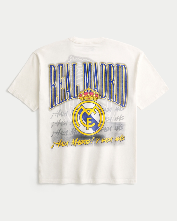 Boxy Real Madrid CF Graphic Tee, Cream view 1