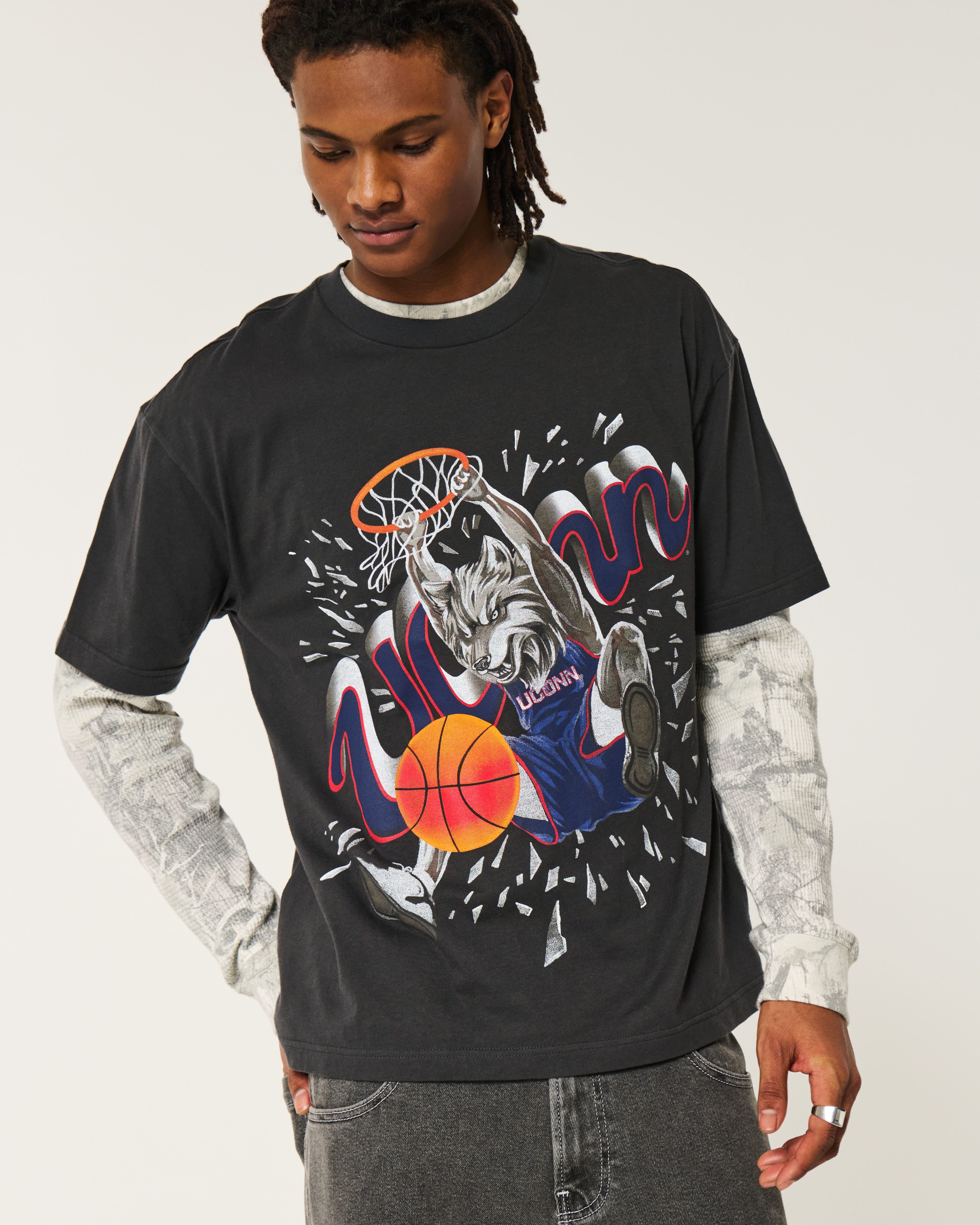 Boxy UConn Graphic Tee