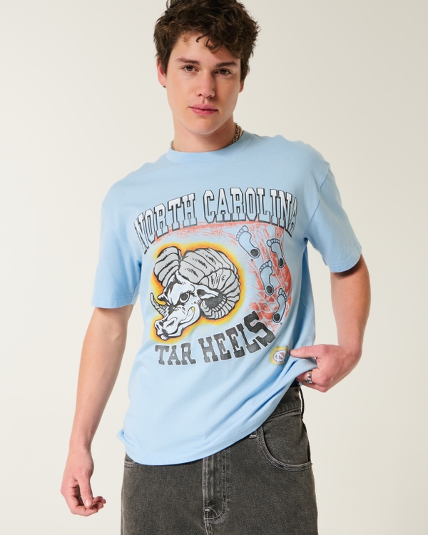 Boxy North Carolina Tar Heels Graphic Tee, Light Blue view 1