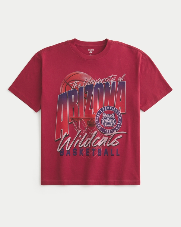 Boxy University of Arizona Wildcats Graphic Tee, Red view 1