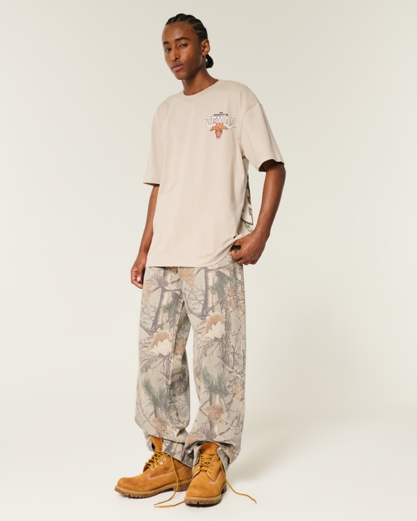 Boxy University of Texas Graphic Tee, Tan view 2