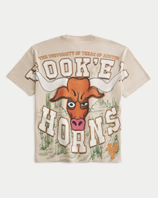 Boxy University of Texas Graphic Tee, Tan view 1