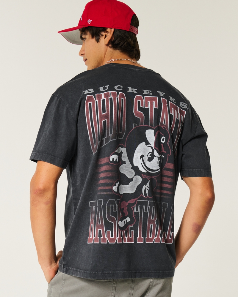 Boxy Ohio State Buckeyes Basketball Graphic Tee
