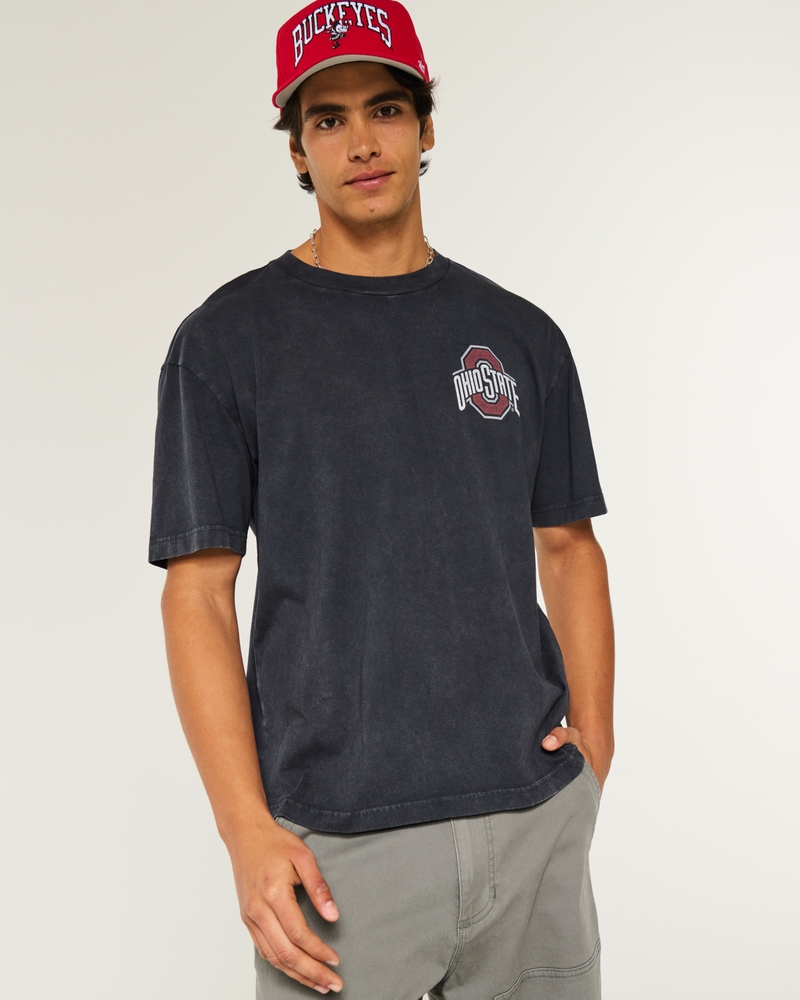 Boxy Ohio State Buckeyes Basketball Graphic Tee